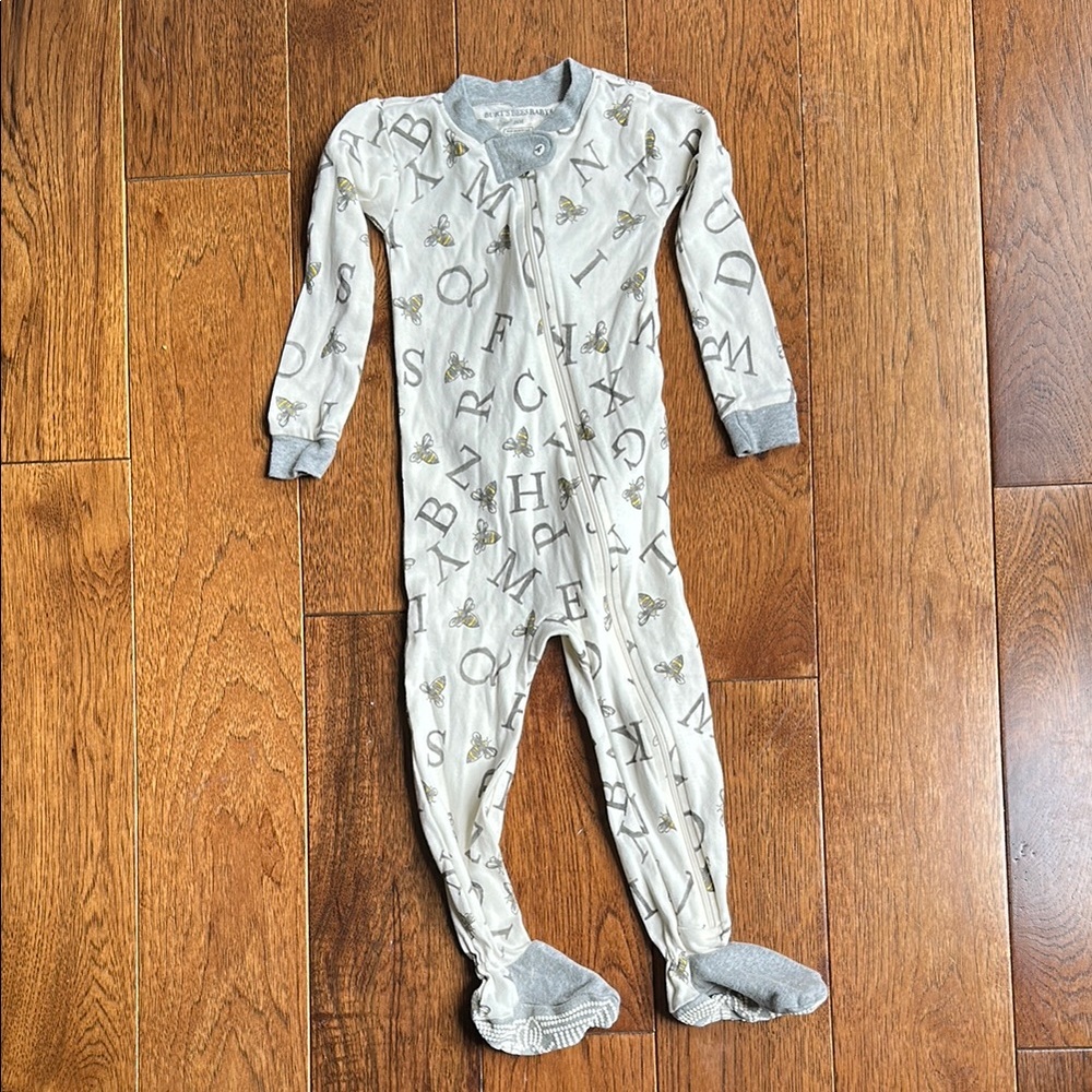Burt’s Bees Baby Alphabet Print One Piece Sleepee
